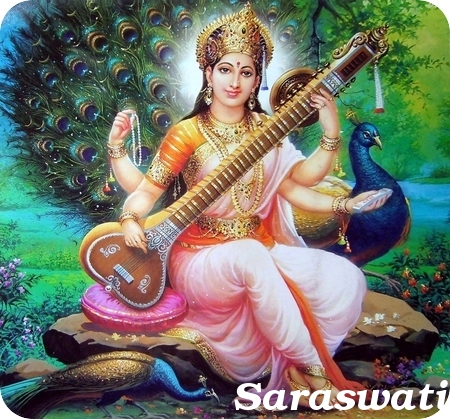 images of goddess saraswati. The Goddess Saraswati holds